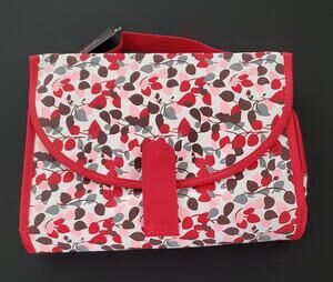 Tender Love and Carry Pink & Red Vine Weekender Toiletry Travel Cosmetic Bag NWT